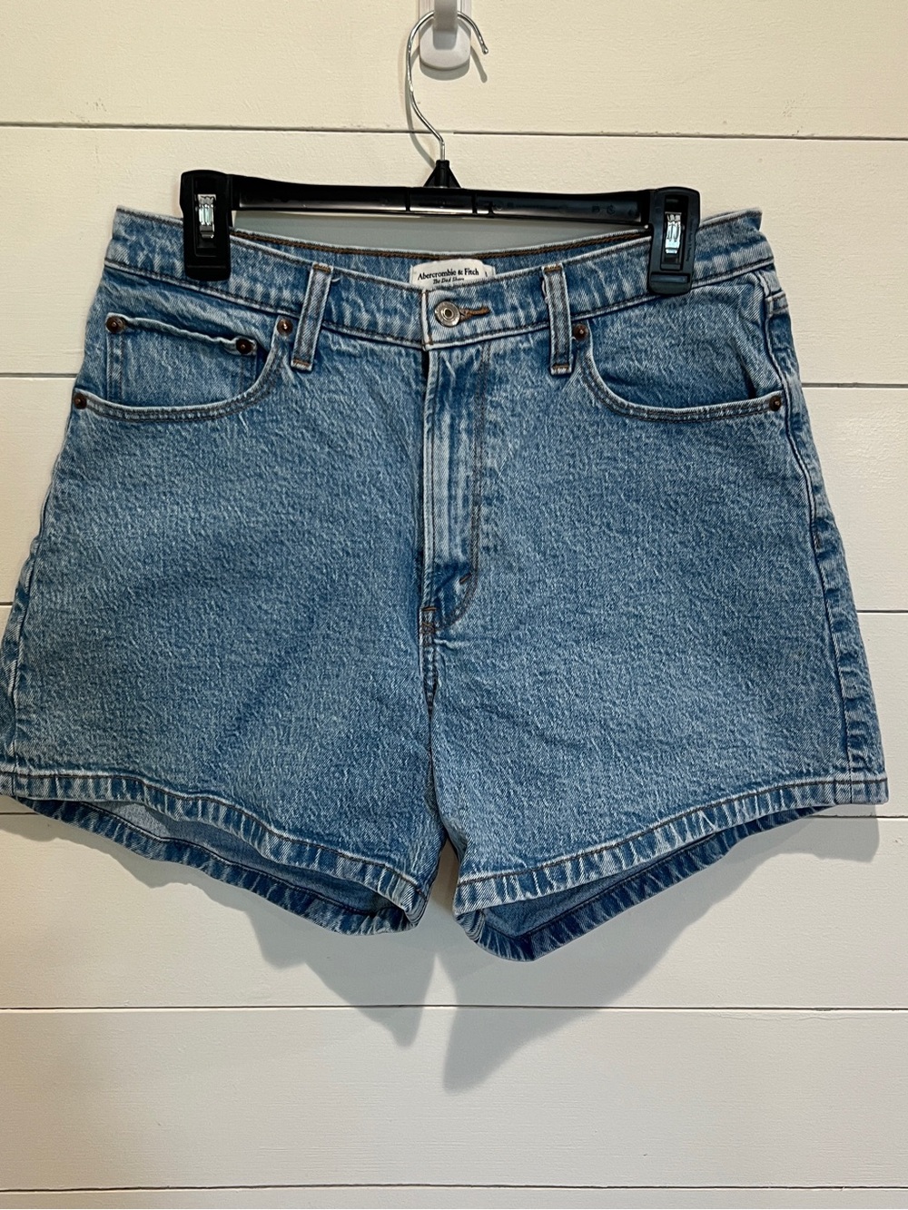 Abercrombie & Fitch Light Blue High-Rise Denim Shorts